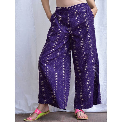 Chidiyaa Smell of Rain Neelam Hand Block Printed Cotton Kurta (Set of 2)