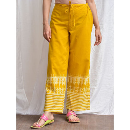 Chidiyaa Smell of Rain Baisakhi Hand Block Printed Cotton Kurta (Set of 2)
