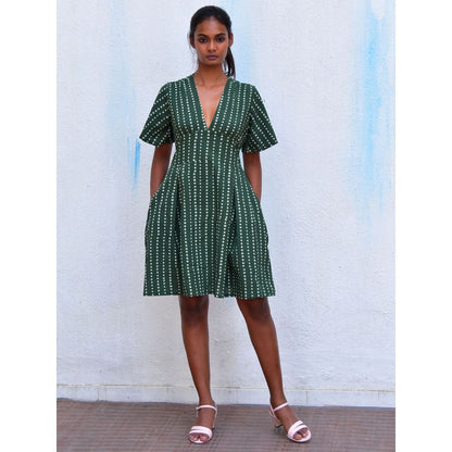 Chidiyaa Smell of Rain Tropic Hand Block Printed Cotton Dress