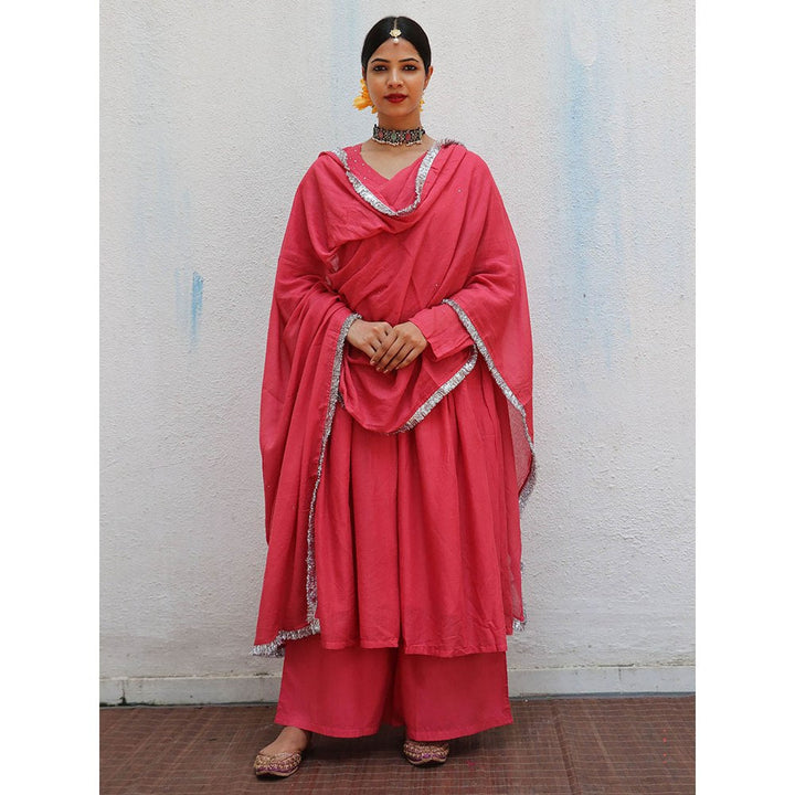 Chidiyaa Jugnu Preet Rose Mulmul Cotton Kurta Pants with Dupatta (Set of 3)
