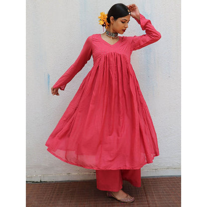 Chidiyaa Jugnu Preet Rose Mulmul Cotton Kurta Pants with Dupatta (Set of 3)
