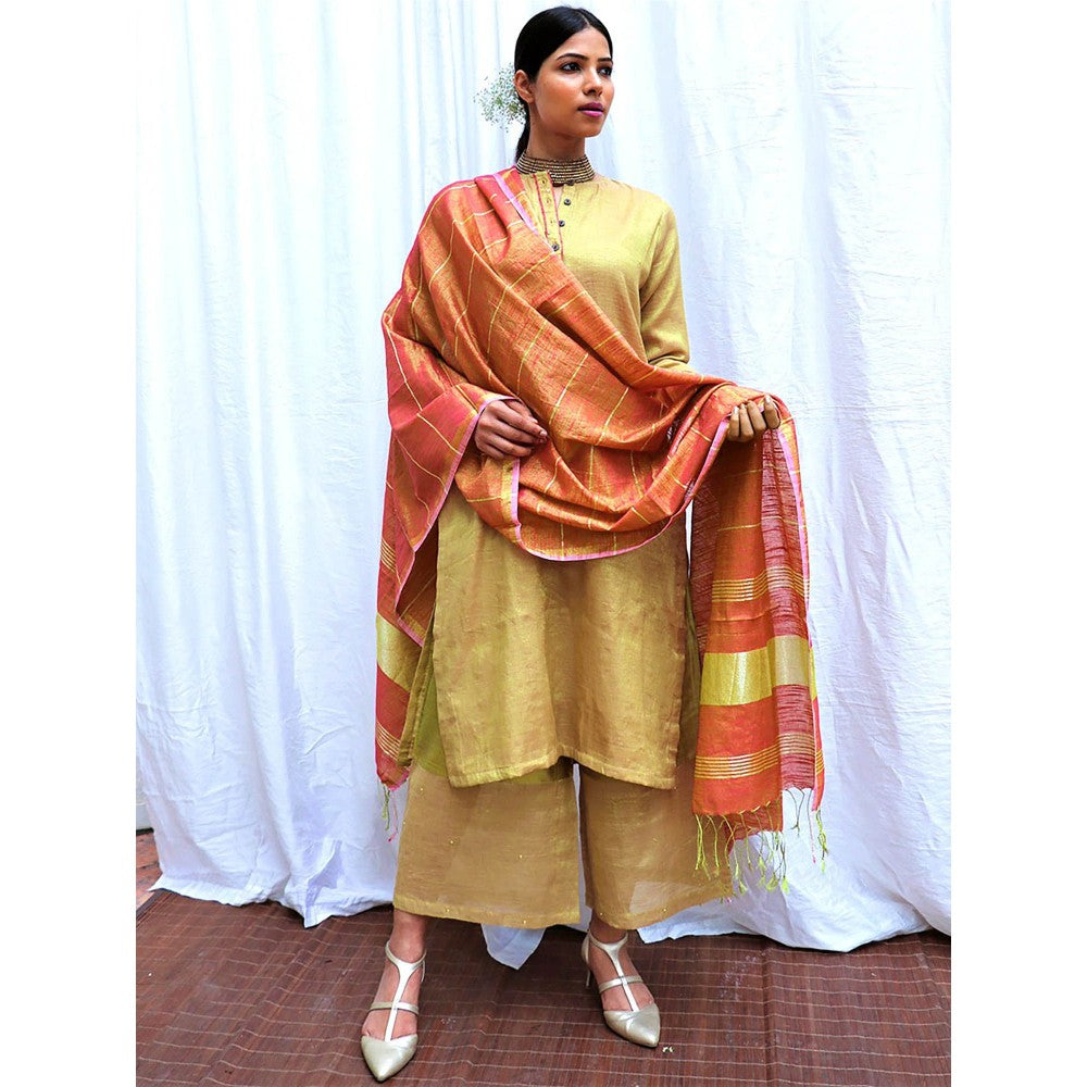 Chidiyaa Parijata Handwoven Cotton Zari Dupatta