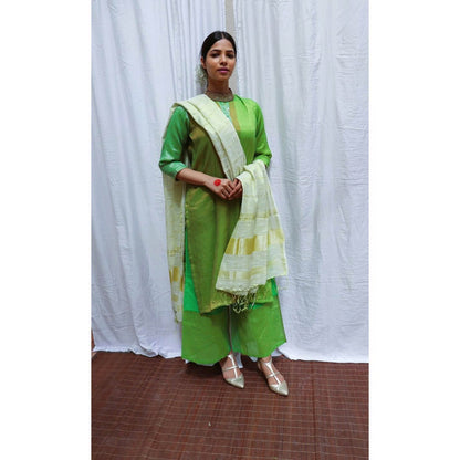 Chidiyaa Kanak Handwoven Cotton Zari Dupatta