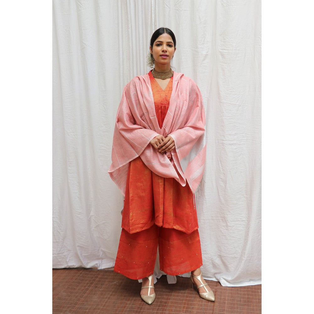 Chidiyaa Chandni Handwoven Cotton Zari Dupatta
