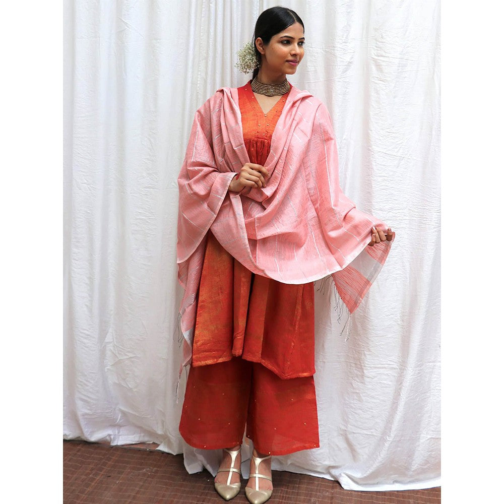 Chidiyaa Chandni Handwoven Cotton Zari Dupatta