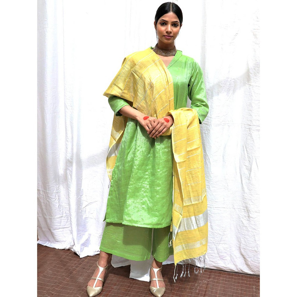 Chidiyaa Manjula Handwoven Cotton Zari Dupatta