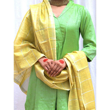 Chidiyaa Manjula Handwoven Cotton Zari Dupatta
