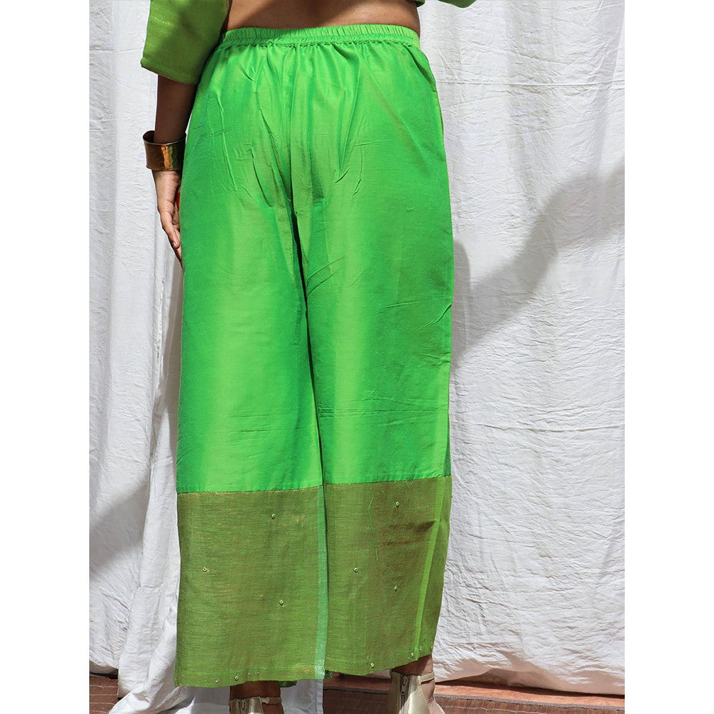 Chidiyaa Heera Handwoven Cotton Zari Kurta & Palazzo (Set of 2)