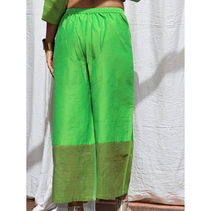 Chidiyaa Heera Handwoven Cotton Zari Kurta & Palazzo (Set of 2)