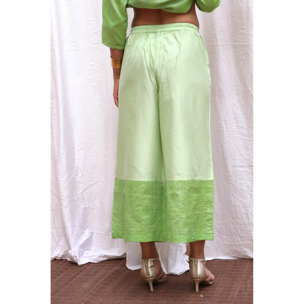 Chidiyaa Harita Handwoven Cotton Zari Kurta & Palazzo (Set of 2)