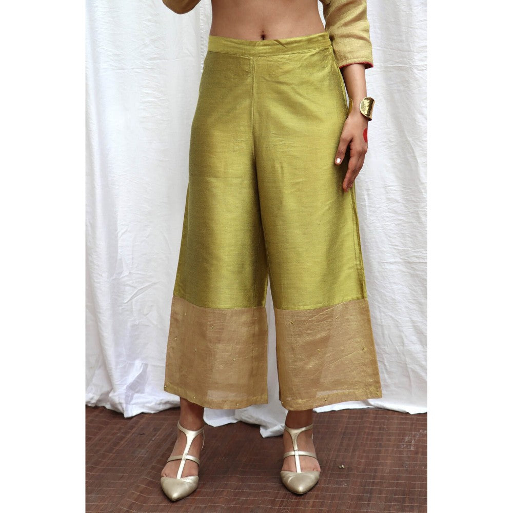 Chidiyaa Swetambhara Handwoven Cotton Zari Kurta & Palazzo (Set of 2)