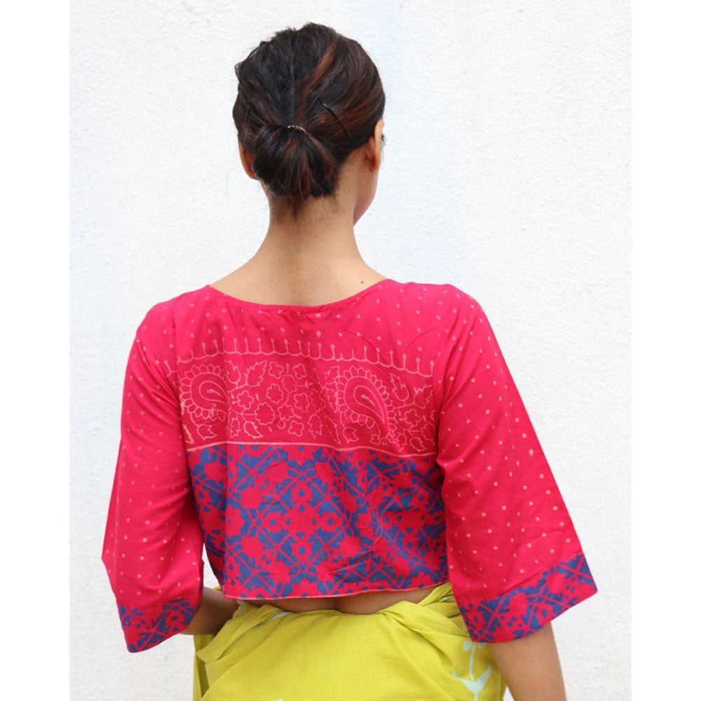 Chidiyaa Paakhi Rosalyn Hand Block Printed Cotton Stitched Blouse