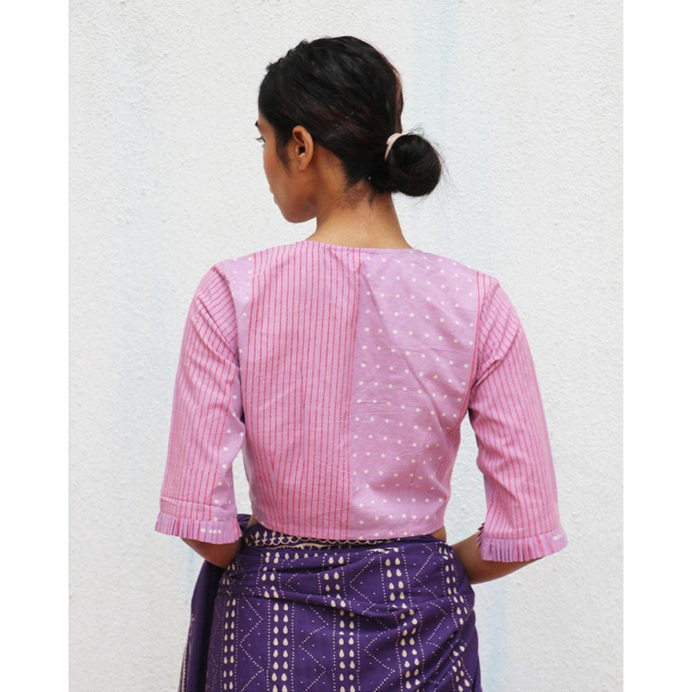 Chidiyaa Paakhi Valerina Hand Block Printed Cotton Stitched Blouse