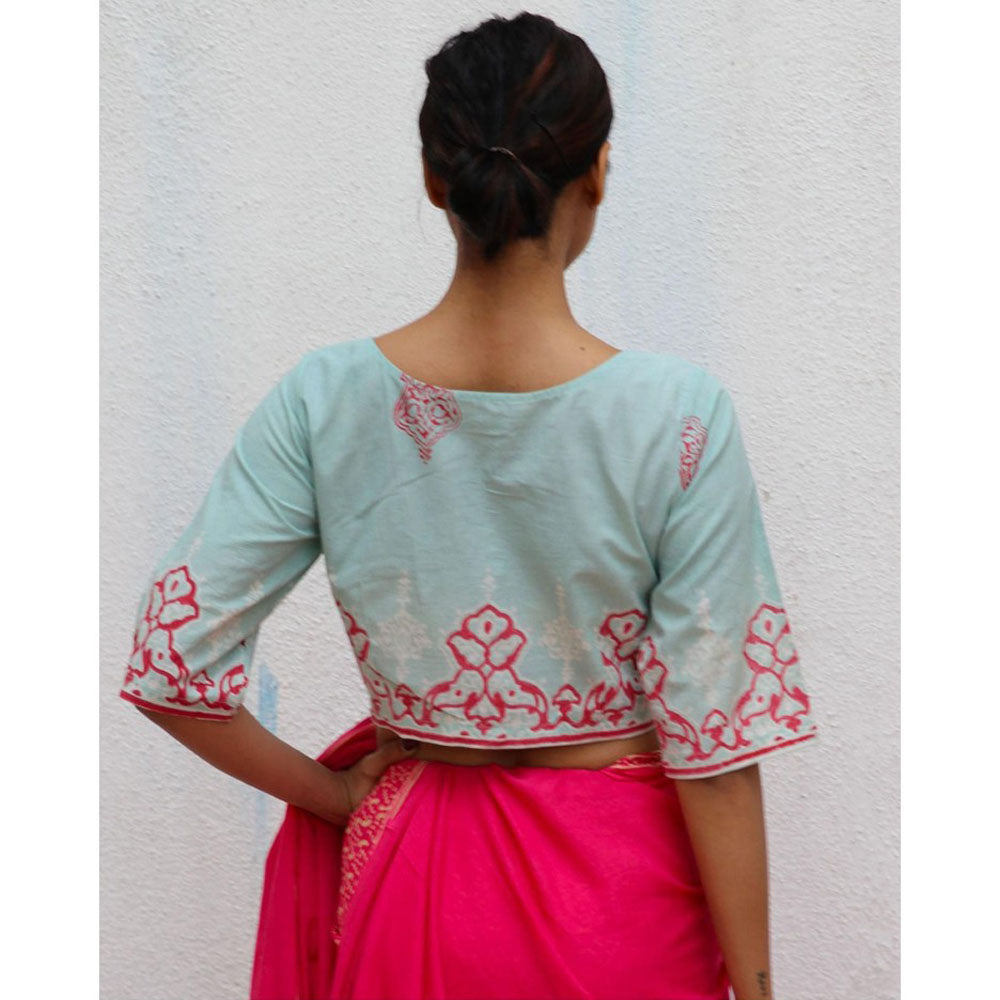Chidiyaa Paakhi From Eden Hand Block Printed Cotton Stitched Blouse