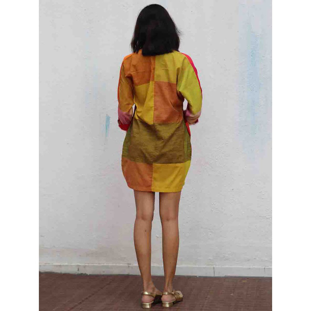 Chidiyaa Rainbow Cafe Leticia Handwoven Cotton Mini Dress