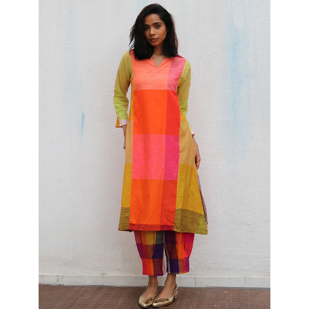 Chidiyaa Rainbow Cafe Sorina Handwoven Cotton Kurta