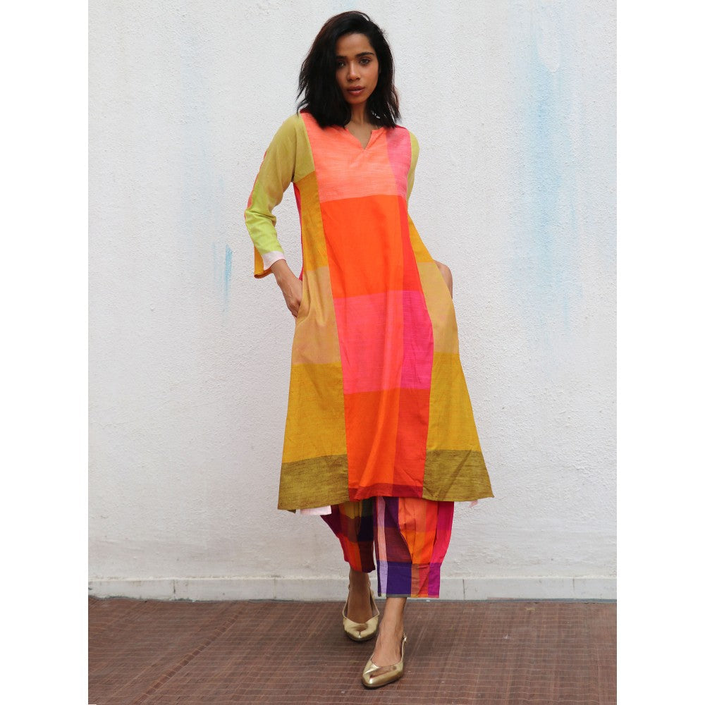Chidiyaa Rainbow Cafe Sorina Handwoven Cotton Kurta