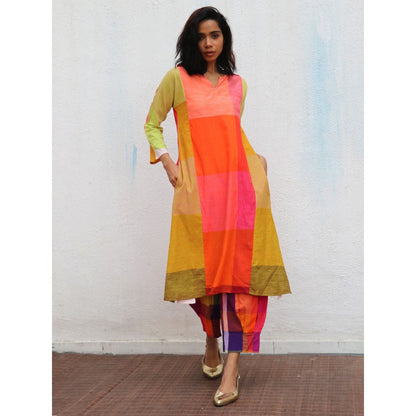 Chidiyaa Rainbow Cafe Sorina Handwoven Cotton Kurta