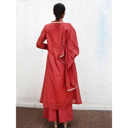 Chidiyaa Jugnu Nazmi Mul Cotton Kurta & Palazzo with Dupatta (Set of 3)