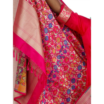 Chidiyaa Sufiyana Ulfat Handwoven Banarasi Kimkhab Brocade Dupatta