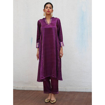 Chidiyaa Sufiyana Dilkashi Mashru Silk Kurta & Pant (Set of 2)