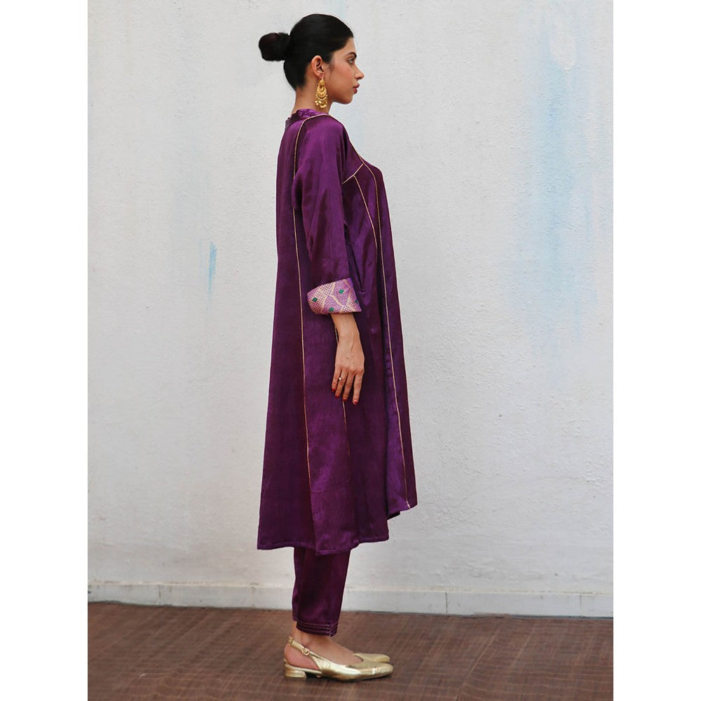 Chidiyaa Sufiyana Dilkashi Mashru Silk Kurta & Pant (Set of 2)