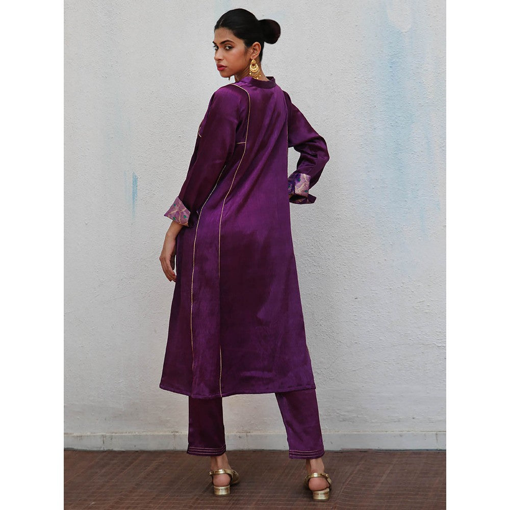 Chidiyaa Sufiyana Dilkashi Mashru Silk Kurta & Pant (Set of 2)