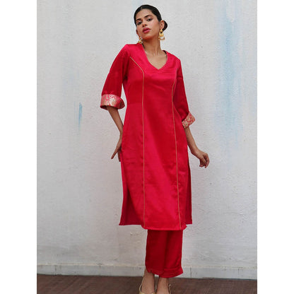Chidiyaa Sufiyana Ulfat Mashru Silk Kurta & Pant (Set of 2)