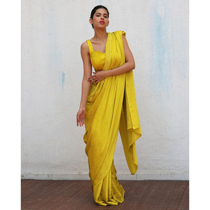 Chidiyaa Yellow Marissa Modal Silk Saree