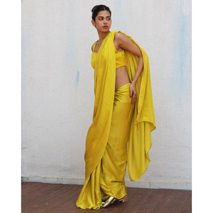 Chidiyaa Yellow Marissa Modal Silk Saree