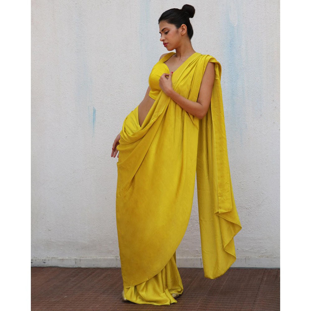 Chidiyaa Yellow Marissa Modal Silk Saree