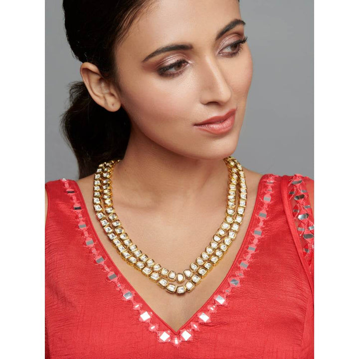 Curio Cottage The Bridal Edit - Kundan Double String Long Necklace