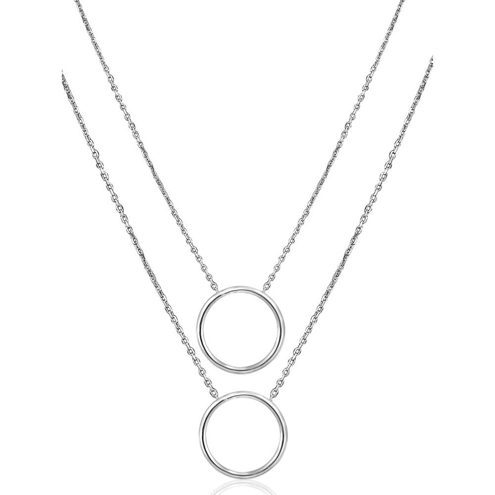 Curio Cottage Pure Silver Layered Loops Necklace