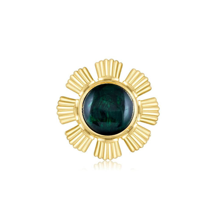 Curio Cottage Aina Green and Gold Blossom Ring