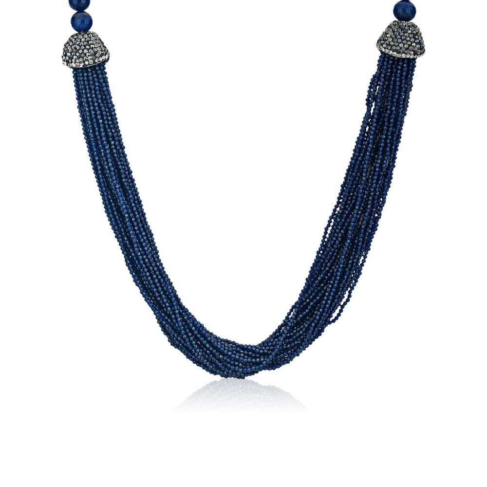 Curio Cottage Stone Appeal Multi Deep Blue Stone String Necklace