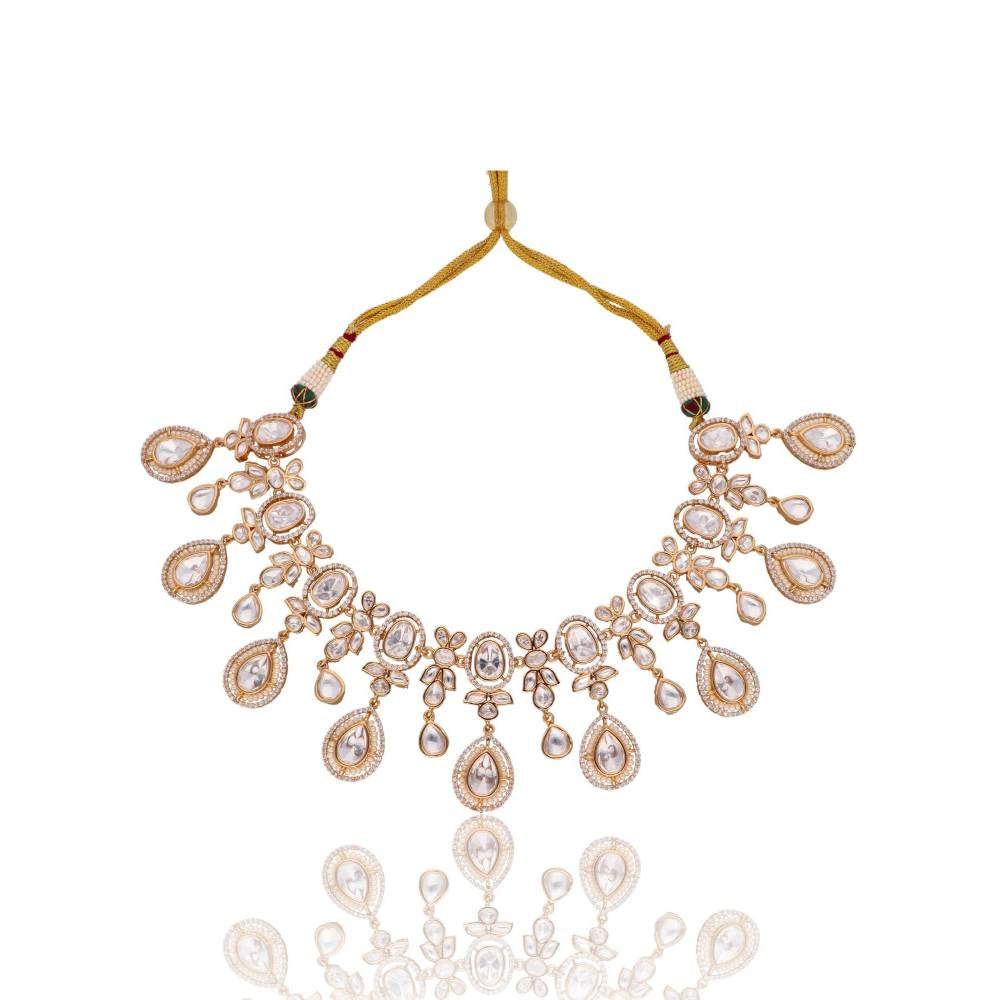 Curio Cottage Bridal Drops of Kundan Necklace Set