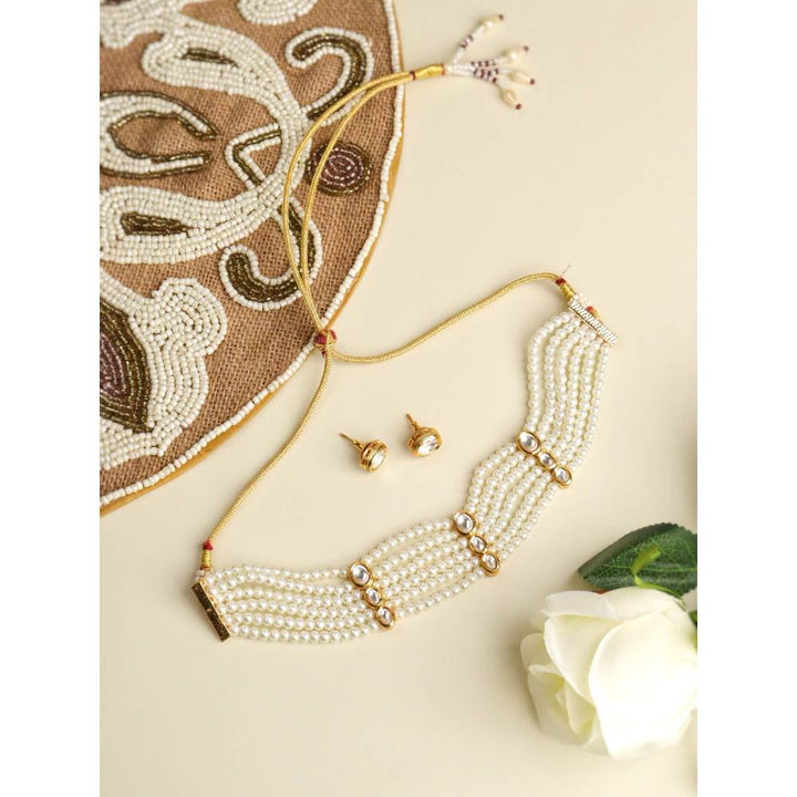 Curio Cottage The Zoya Strings of pearls Tushi Choker Necklace