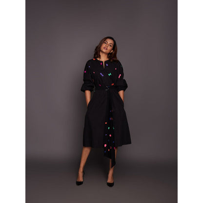 Deepika Arora Black Tapered Dress (Set of 2)