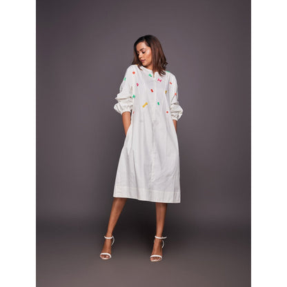 Deepika Arora White Tapered Dress (Set of 2)