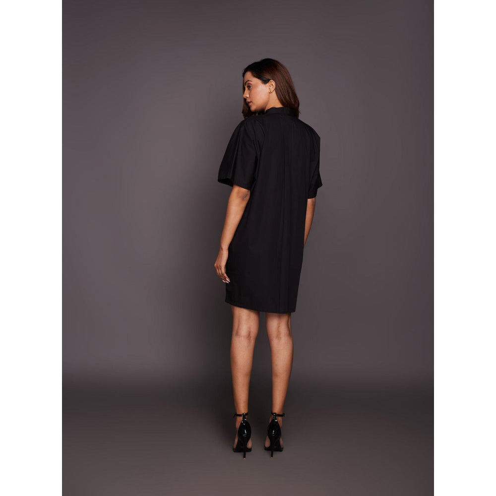 Deepika Arora Black Cotton Box Fit Dress