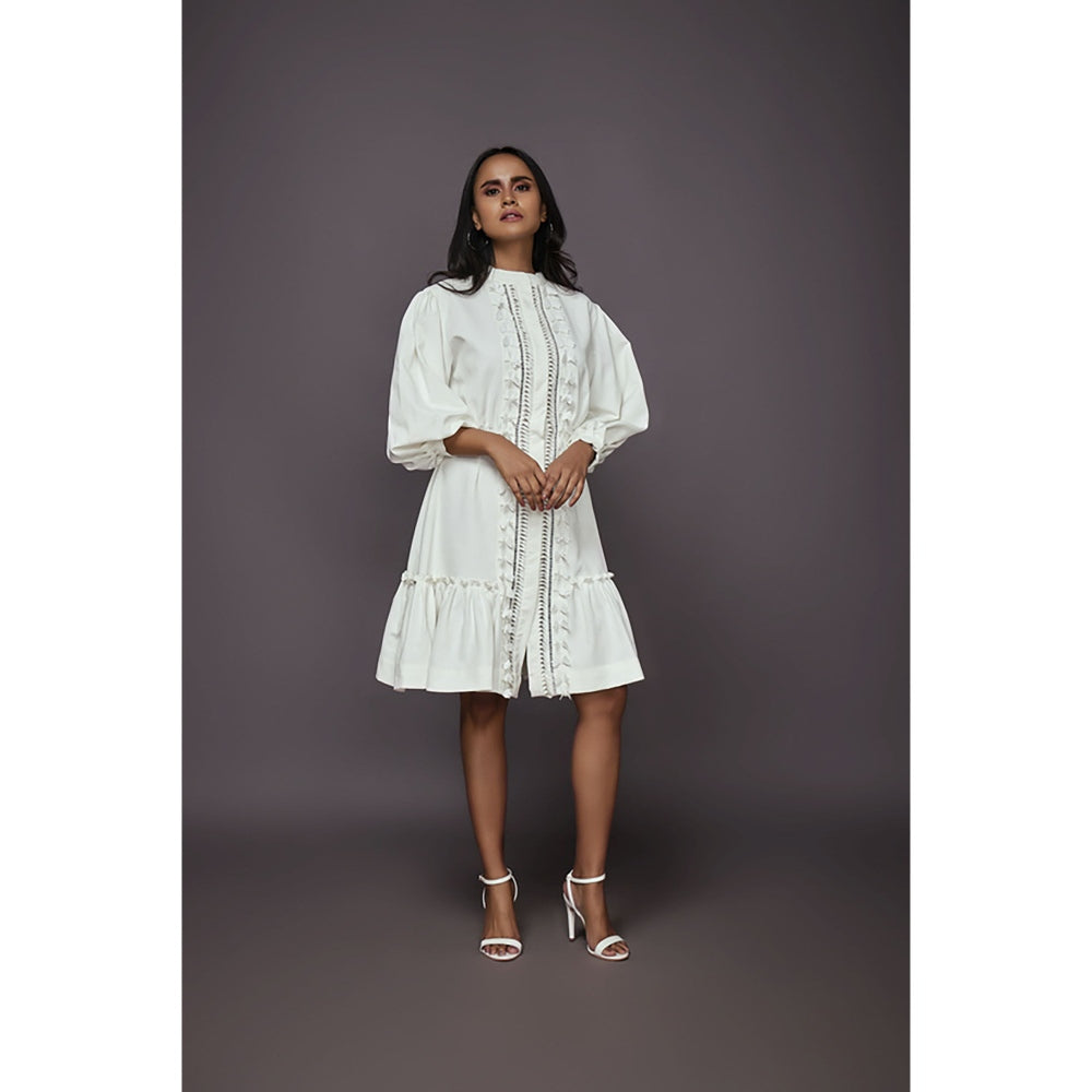 Deepika Arora A-Line Dress - White