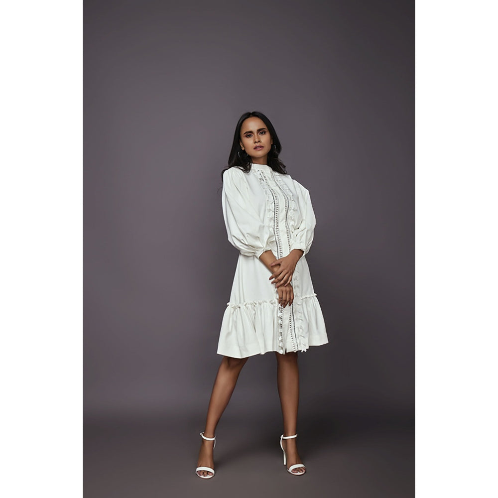 Deepika Arora A-Line Dress - White