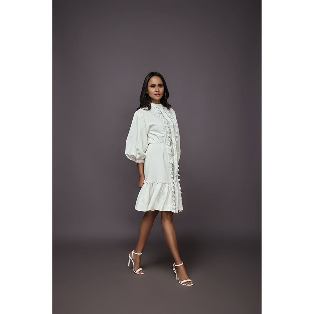 Deepika Arora A-Line Dress - White