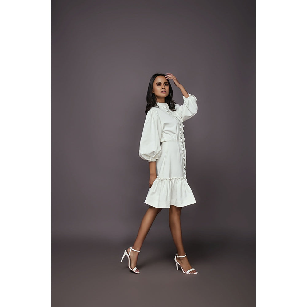 Deepika Arora A-Line Dress - White