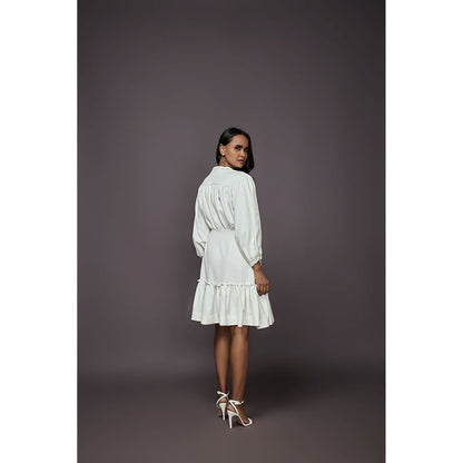 Deepika Arora A-Line Dress - White