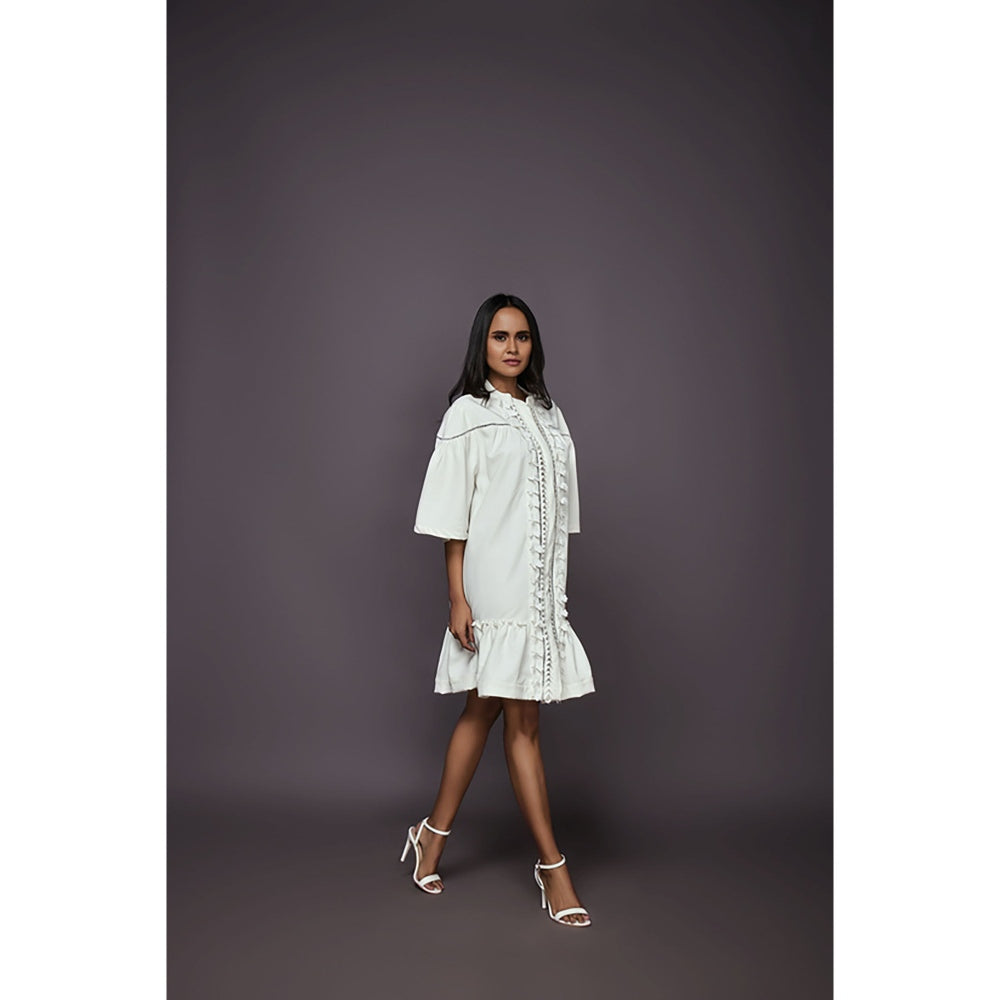 Deepika Arora A-Line Dress - White