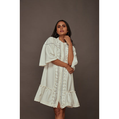 Deepika Arora A-Line Dress - White
