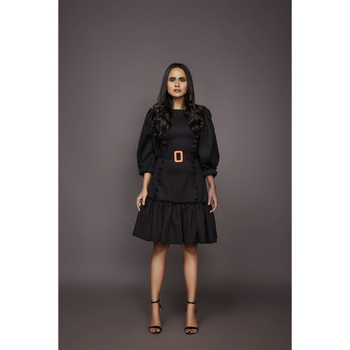 Deepika Arora Backless Dress - Black (Set of 2)