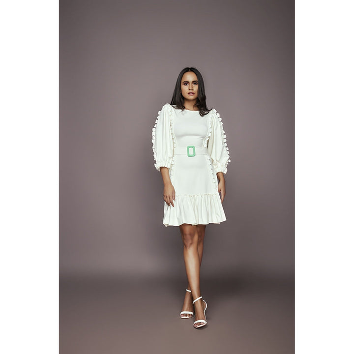 Deepika Arora Backless Dress - White (Set of 2)