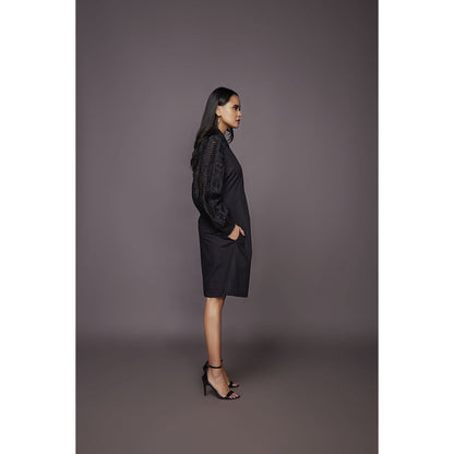 Deepika Arora A-Line Cotton Dress - Black